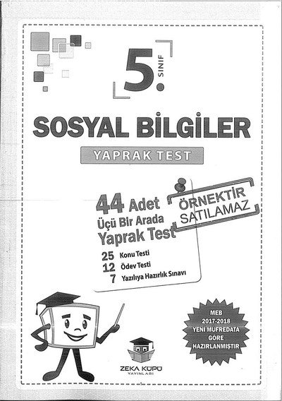 SOSYAL BİLGİLER YAPRAK TEST YKS Fotokopi