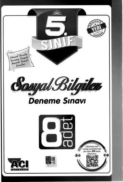 SOSYAL BİLGİLER DENEME SINAVI 8 ADET YKS Fotokopi