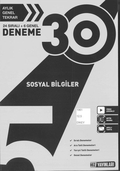 SOSYAL BİLGİLER 30 DENEME YKS Fotokopi