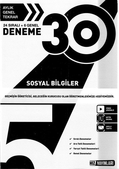 SOSYAL BİLGİLER 30 DENEME YKS Fotokopi