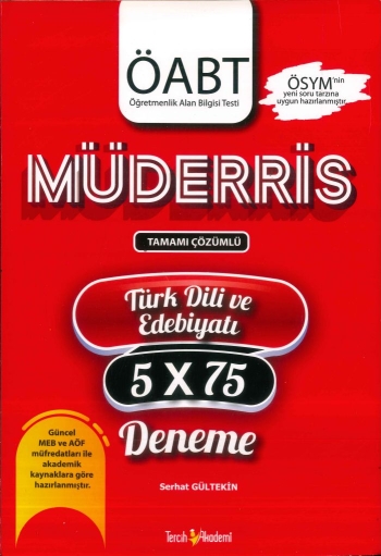 MÜDERRİS TÜRK DİLİ VE EDEBİYATI 5x75 DENEME TAMAMI ÇÖZÜMLÜ YKS Fotokopi