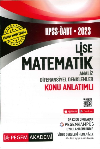 LİSE MATEMATİK ANALİZ DİF. DENKLEMLER KONU ANLATIMLI YKS Fotokopi