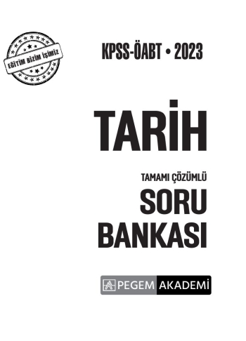 TARİH TAMAMI ÇÖZÜMLÜ SORU BANKASI YKS Fotokopi