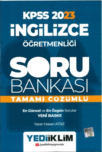 İNGİLİZCE ÖĞRETMENLİĞİ TAMAMI ÇÖZÜMLÜ SORU BANKASI YKS Fotokopi