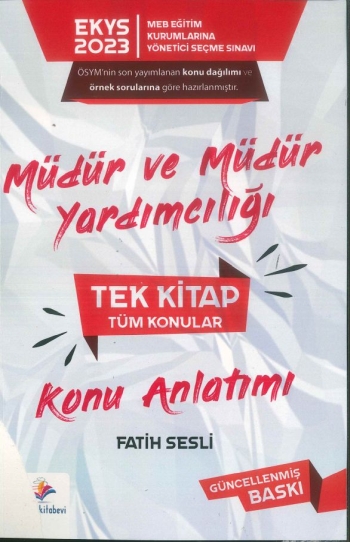MÜDÜR VE MÜDÜR YARDIMCILIĞI TEK KİTAP KONU ANLATIM TÜM KONULAR YKS Fotokopi