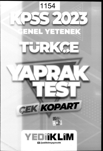 TÜRKÇE ÇEK KOPART YAPRAK TEST YKS Fotokopi