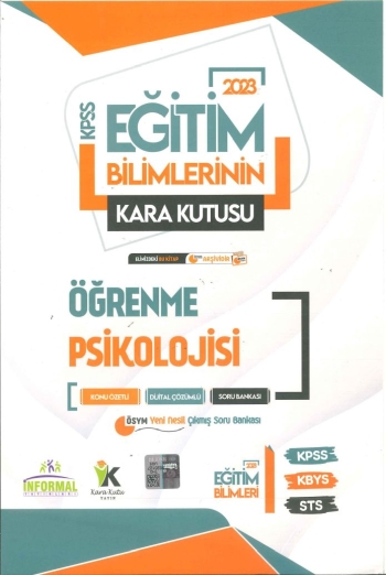 KARA KUTU ÖĞRENME PSİKOLOJİSİ KONU ÖZETLİ SORU BANKASI YKS Fotokopi