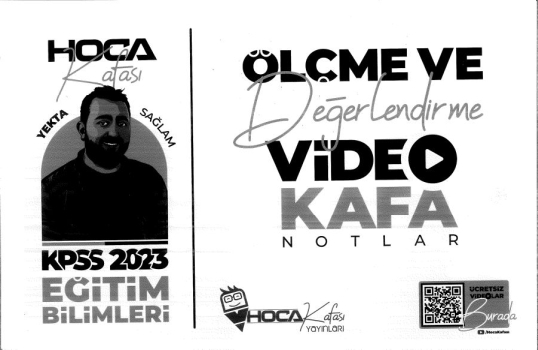 ÖLÇME VE DEĞERLENDİRME VİDEO KAFA NOTLAR YKS Fotokopi
