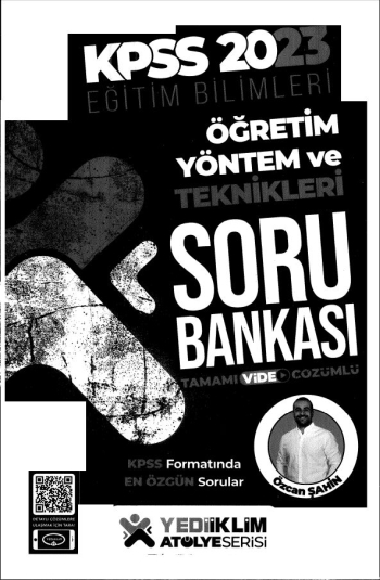 ATÖLYE SERİSİ ÖĞRETİM YÖNTEM VE TEKNİKLERİ SORU BANKASI YKS Fotokopi