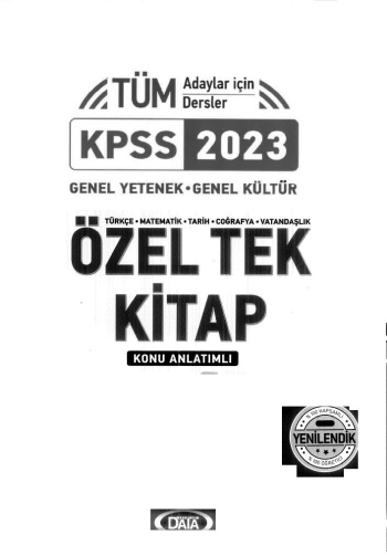 ÖZEL TEK KİTAP KONU ANLATIMLI (TÜM DERSLER) YKS Fotokopi