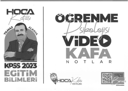 ÖĞRENME PSİKOLOJİSİ VİDEO KAFA NOTLAR YKS Fotokopi