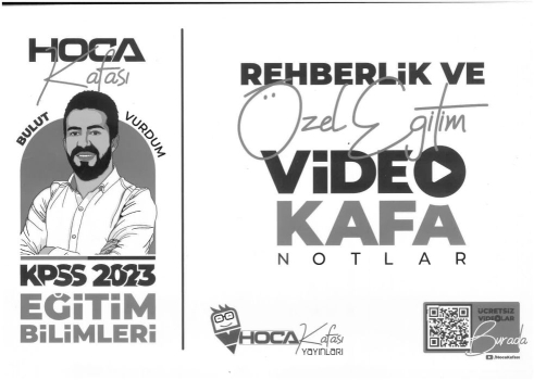 ÖZEL EĞİTİM VİDEO KAFA NOTLAR YKS Fotokopi