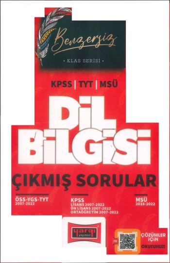 KLAS SERİSİ DİL BİLGİSİ ÇIKMIŞ SORULAR (KPSS-TYT-MSÜ) 2007-2022 YKS Fotokopi