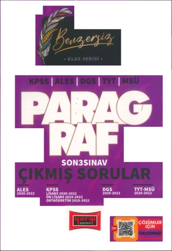 KLAS SERİSİ PARAGRAF ÇIKMIŞ SORULAR (ALES-DGS-KPSS-TYT-MSÜ) YKS Fotokopi