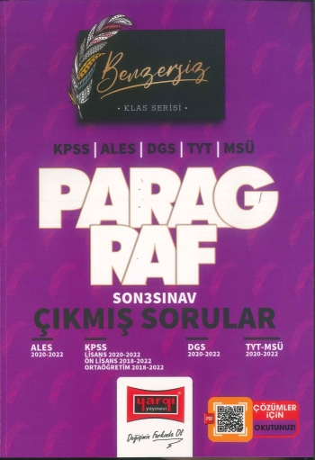 KLAS SERİSİ PARAGRAF ÇIKMIŞ SORULAR (ALES-KPSS-DGS-TYT-MSÜ) 2020-2022 YKS Fotokopi