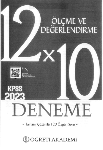 ÖLÇME VE DEĞERLENDİRME 12*10 ÇÖZÜMLÜ DENEME YKS Fotokopi