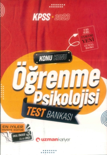 ÖĞRENME PSİKOLOJİSİ TEST BANKASI KONU KONU YKS Fotokopi