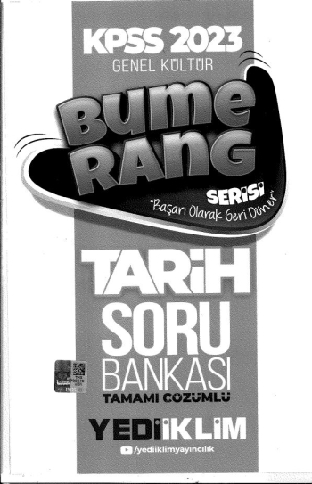 BUMERANG SERİSİ TARİH SORU BANKASI YKS Fotokopi