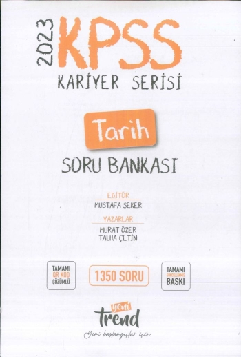 KARİYER SERİSİ TARİH SORU BANKASI1350 SORU YKS Fotokopi