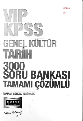 TARİH 3000 SORU BANKASI TAMAMI ÇÖZÜMLÜ YKS Fotokopi