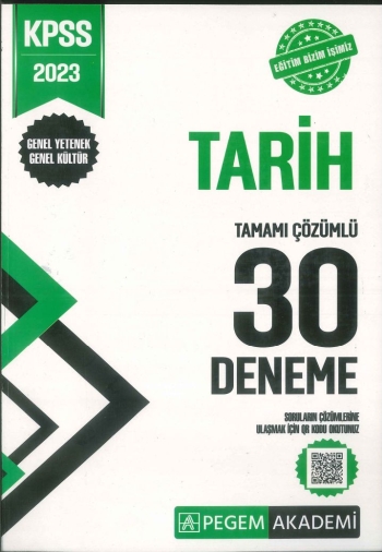 TARİH TAMAMI ÇÖZÜMLÜ 30 DENEME YKS Fotokopi