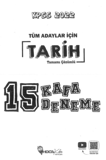 TÜM ADAYLAR İÇİN TARİH TAMAMI ÇÖZÜMLÜ 15 KAFA DENEME YKS Fotokopi