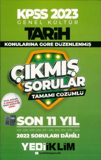 TARİH KONULARINA GÖRE DÜZENLENMİŞ 2012-2022 ÇÖZÜMLÜ ÇIKMIŞ SORULAR YKS Fotokopi