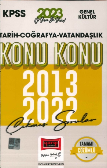 TARİH COĞRAFYA VATANDAŞLIK KONU KONU 2013-2022 ÇIKMIŞ SORULAR ÇÖZÜMLÜ YKS Fotokopi