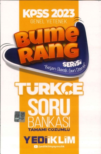 BUMERANG TÜRKÇE TAMAMI ÇÖZÜMLÜ SORU BANKASI YKS Fotokopi