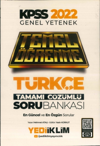 TEMEL ÖĞRENME TÜRKÇE TAMAMI ÇÖZÜMLÜ SORU BANKASI YKS Fotokopi
