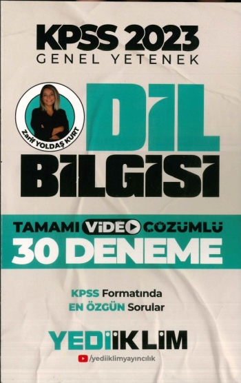DİL BİLGİSİ TAMAMI VİDEO ÇÖZÜMLÜ 30 DENEME YKS Fotokopi
