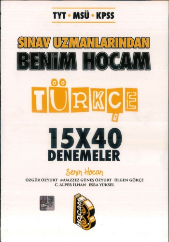 SINAV UZMANLARINDAN TÜRKÇE 15*40 DENEMELER YKS Fotokopi