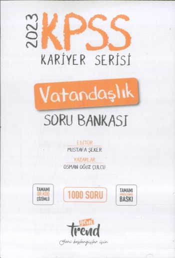 KARİYER SERİSİ VATANDAŞLIK SORU BANKASI YKS Fotokopi
