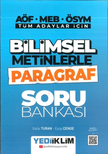 BİLİMSEL METİNLERLE PARAGRAF SORU BANKASI YKS Fotokopi