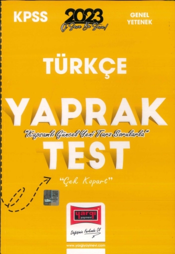 TÜRKÇE YAPRAK TEST ÇEK KOPART YKS Fotokopi