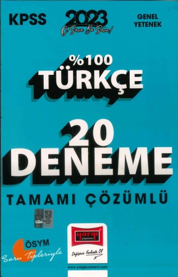%100 TÜRKÇE 20 DENEME ÇÖZÜMLÜ YKS Fotokopi