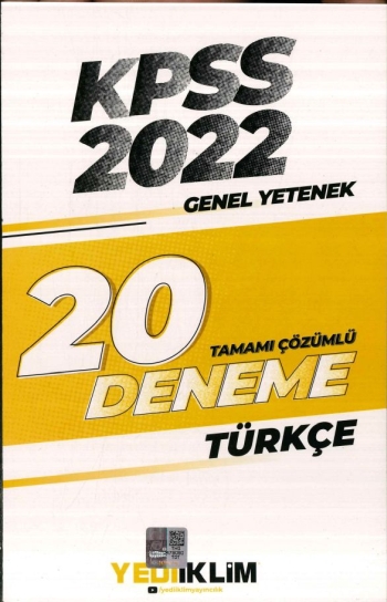 TÜRKÇE 20 DENEME ÇÖZÜMLÜ YKS Fotokopi