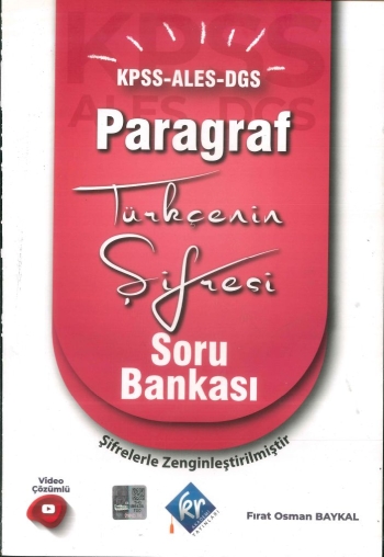 PARAGRAF TÜRKÇENİN ŞİFRESİ SORU BANKASI YKS Fotokopi