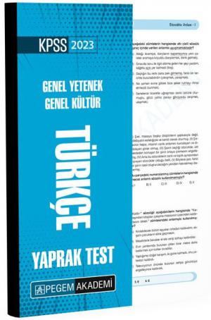 Türkçe Yaprak Test YKS Fotokopi