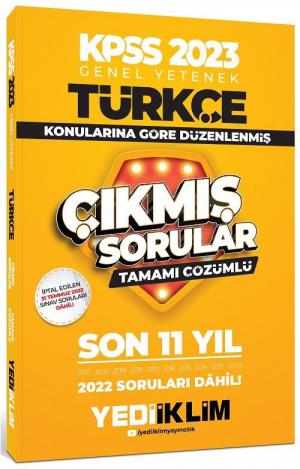 Türkçe Konularına Göre Tamamı Çözümlü Son 11 Yıl Çıkmış Sorular (2012-2022) YKS Fotokopi
