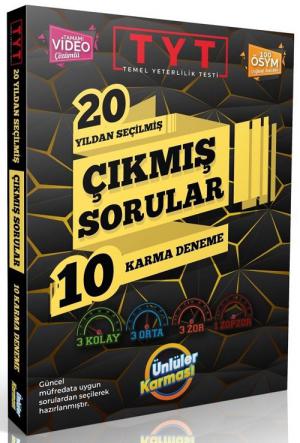 TYT Genel 20 Yıldan Seçilmiş Çıkmış Sorular 10 Karma Deneme YKS Fotokopi