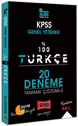 %100 TÜRKÇE 20 ÇÖZÜMLÜ DENEME YKS Fotokopi