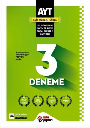 AYT Eşit Ağırlık Sözel 3 Deneme YKS Fotokopi