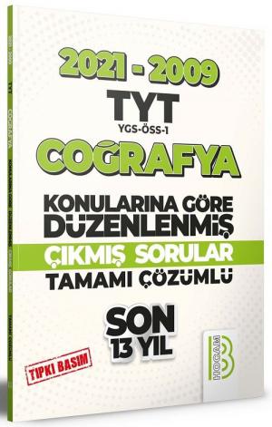 TYT Coğrafya Son 13 Yıl Tıpkı Basım Konularına Göre Düzenlenmiş Tamamı Çözümlü Çıkmış Sorular 2009-2021 YKS Fotokopi