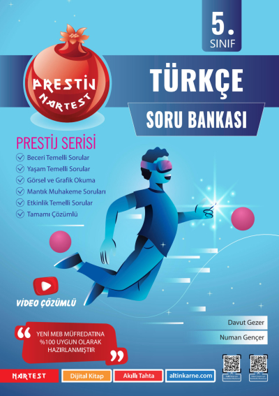 5. Sınıf Prestij Türkçe Soru Bankası Nartest Yayınevi YKS Fotokopi