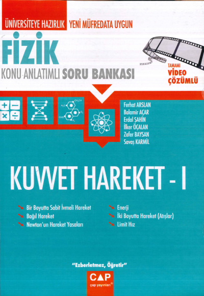 TYT-AYT FİZİK KUVVET HAREKET 1 KONU ANLATIMLI SORU BANKASI