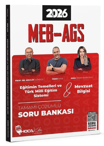 2026 MEB-AGS Eğitimin Temelleri ve Türk Milli Eğitim Sistemi, Mevzuat Bilgisi Soru Bankası Çözümlü Hoca Kafası Yayınları YKS Fotokopi