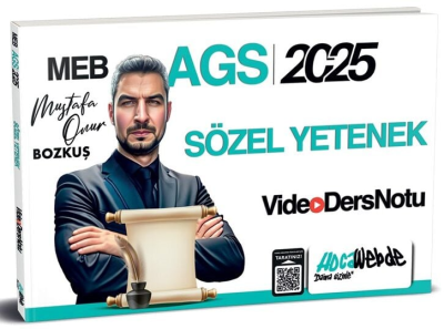 2025 MEB-AGS Sözel Yetenek Video Ders Notu HocaWebde Yayınları YKS Fotokopi