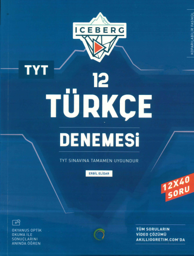 TYT Türkçe Iceberg 12 Deneme Okyanus Yayınları YKS Fotokopi