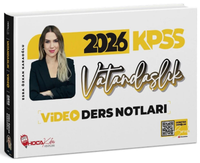 2026 KPSS Vatandaşlık Video Ders Notları Esra Özkan Karaoğlu Hoca Kafası Yayınları YKS Fotokopi